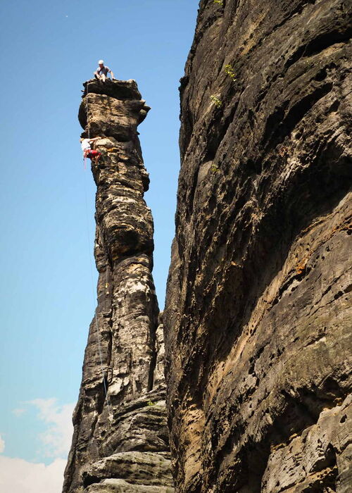 Klettern im Bielatal - kleine Herkulessäule